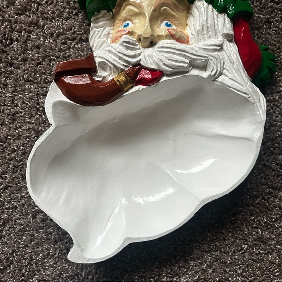 Vintage Hand-Painted Old World Santa Claus Serving Dish - Picture 2 of 4